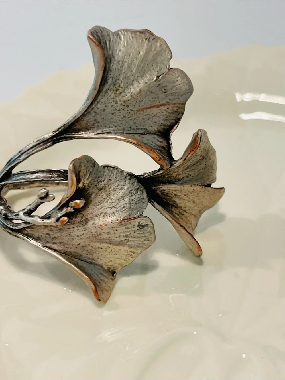 Vtg Table Art by Michael Michaud Silver Plated Cooper Napkin Holders Set 2